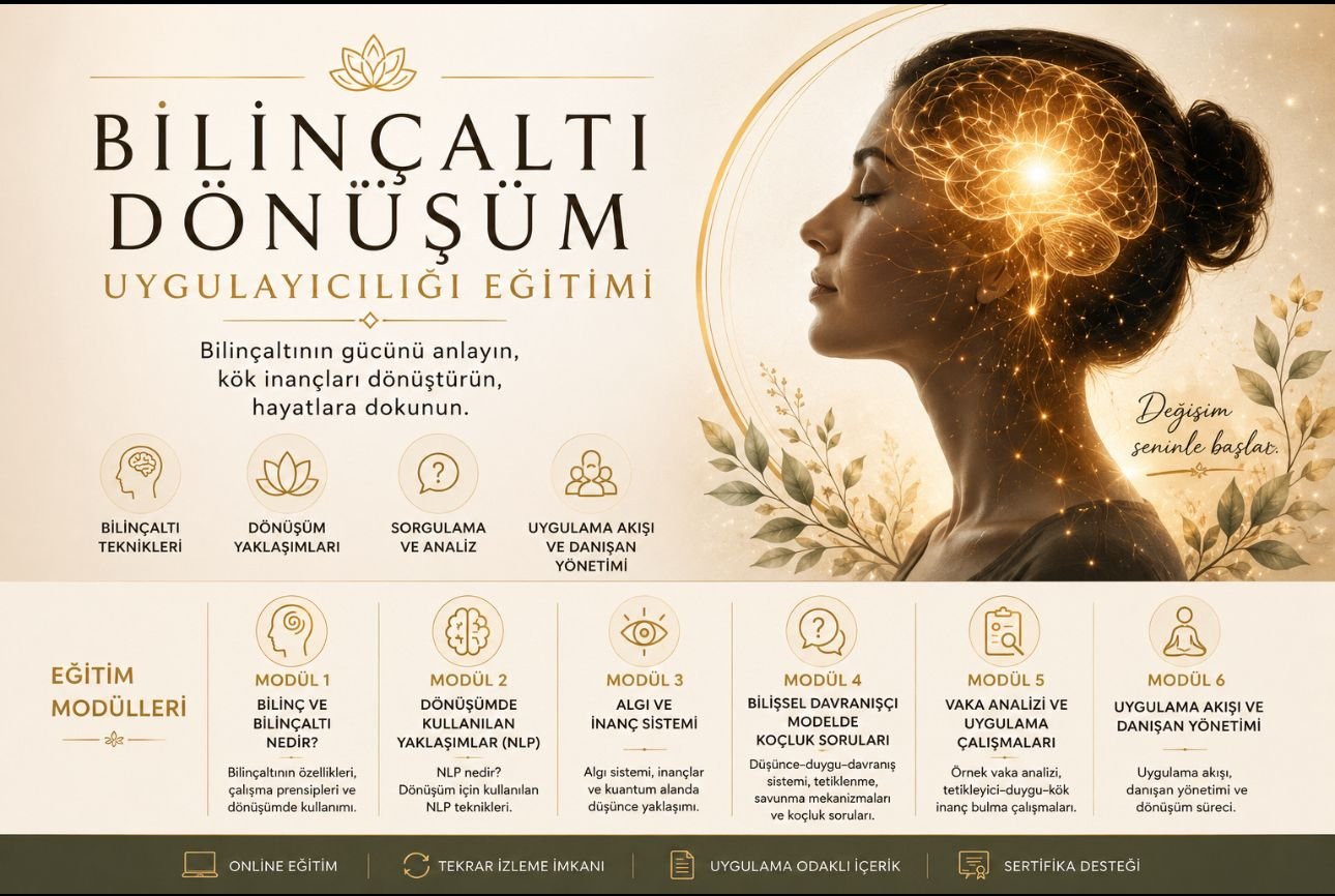 YAŞAM KOÇLUĞU VE BİLİNÇALTI DÖNÜŞÜM EĞİTİMİ
